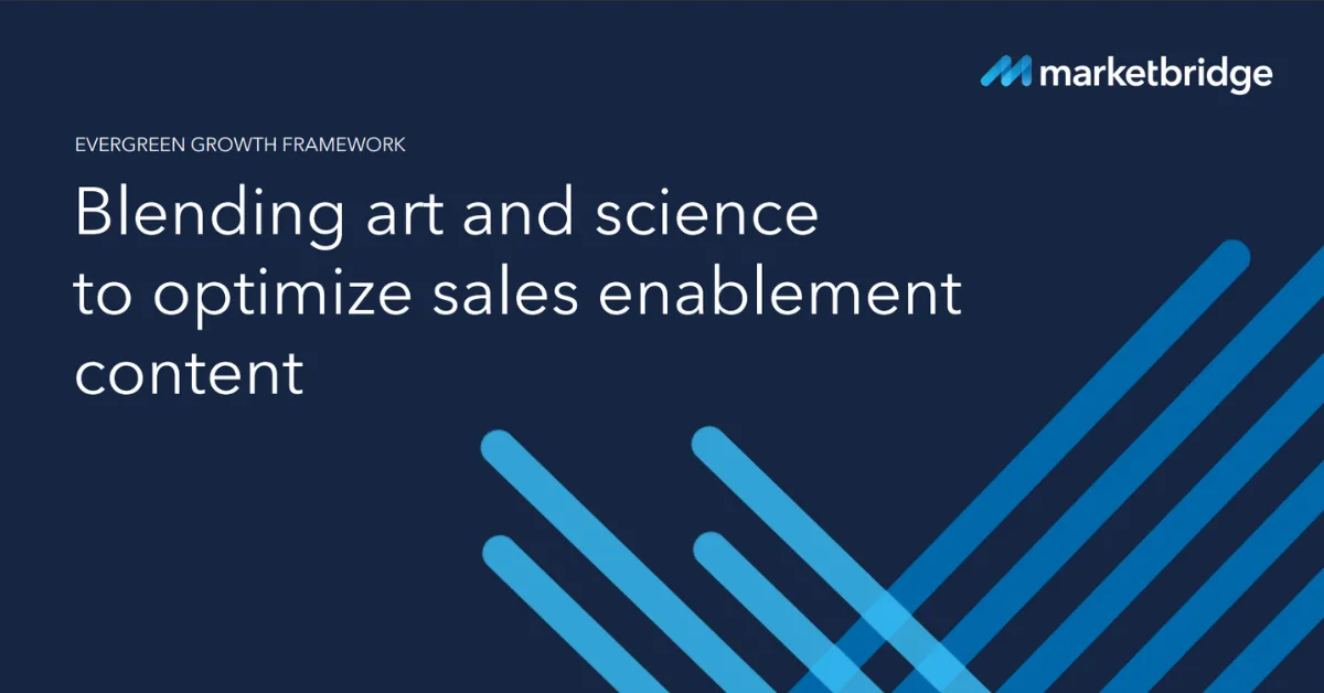 Blending art and science to optimize sales enablement content